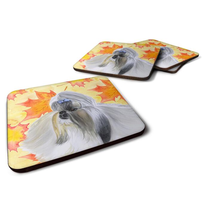 Caroline's Treasures Shih Tzu Fall Decorative coasters, Multicolor