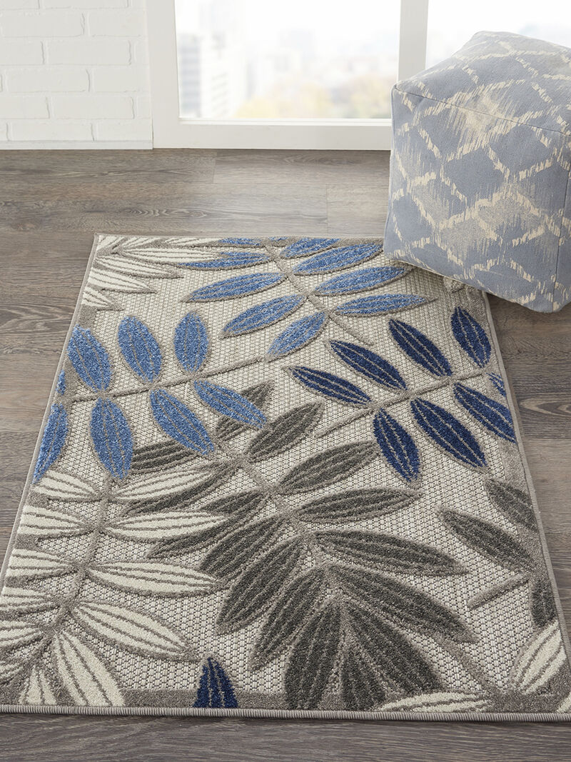 Aloha ALH18 Gray/Blue 3'6" x 5'6" Rug