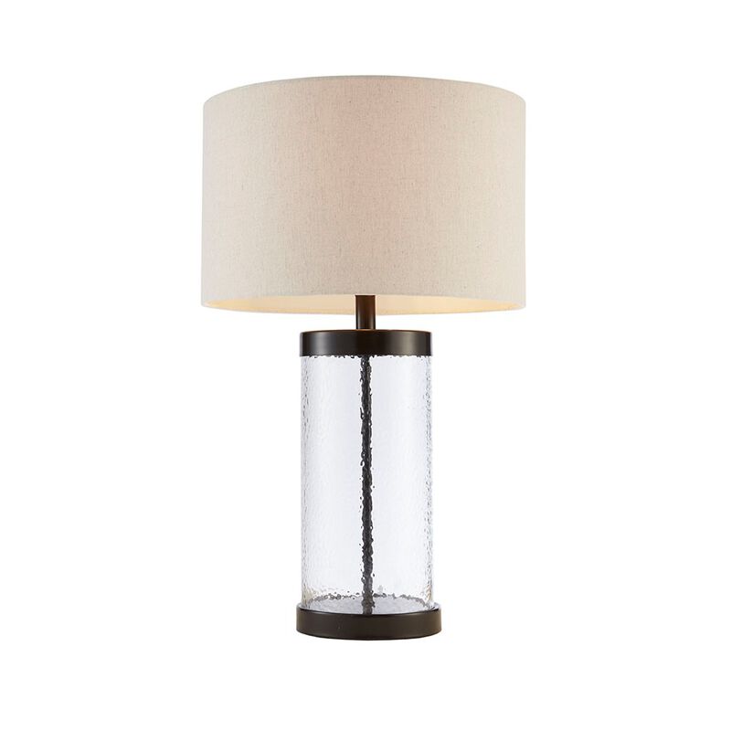 Gracie Mills Margorie Contemporary Elegance Glass Cylinder Table Lamp