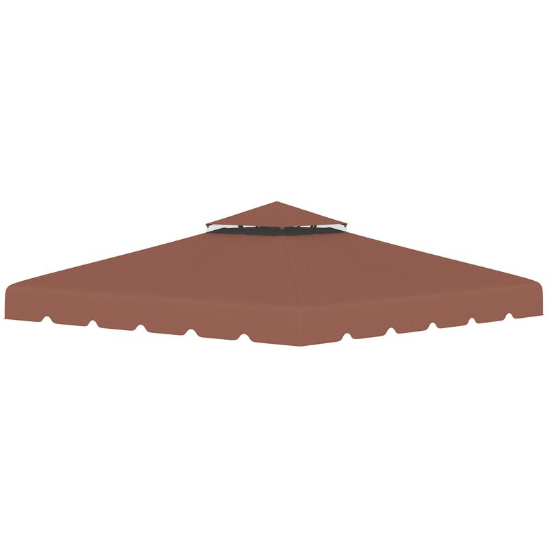 Coffee Gazebo Top: 9.8x9.8 ft Replacement Canopy with Double Vented Roof