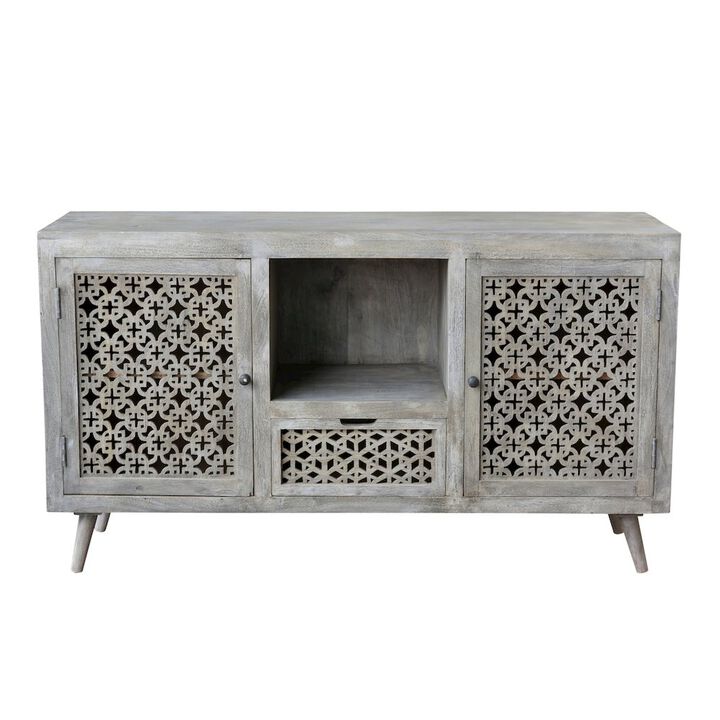 Alex Hamilton Halle 2 Doors, 1-Drawer Hand-carved Media Console Alex Hamilton Halle 2 Doors, 1-Drawer Hand-carved Media Console