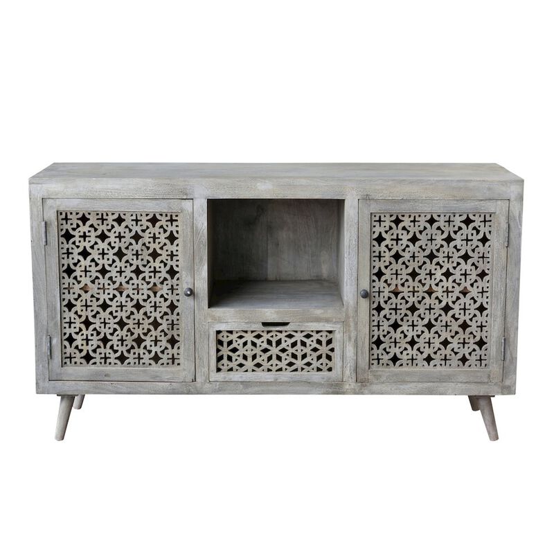 Alex Hamilton Halle 2 Doors, 1-Drawer Hand-carved Media Console