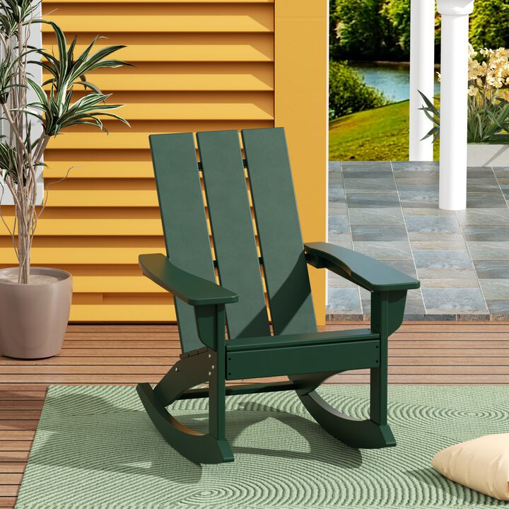 WestinTrends Modern Adirondack Outdoor Rocking Chair
