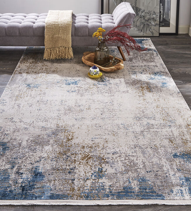 Cadiz 3889F Ivory/Blue/Gold 3'1" x 5' Rug