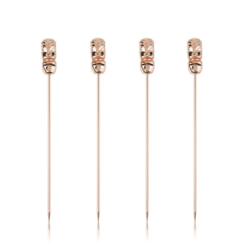 Pacific Tiki Cocktail Picks in Copper Set of 4
