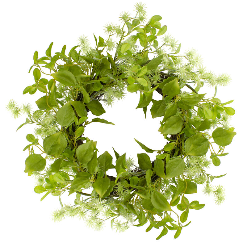Jujube Floral and Foliage Springtime Wreath  Green 18"