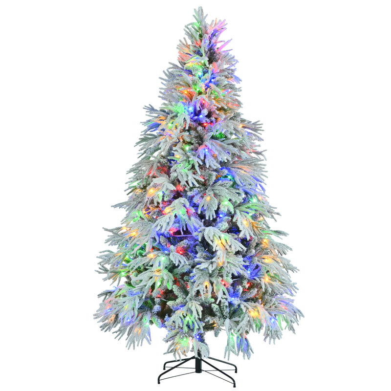 Merax Pre-Lit Spruce Snow Flocked Christmas Tree