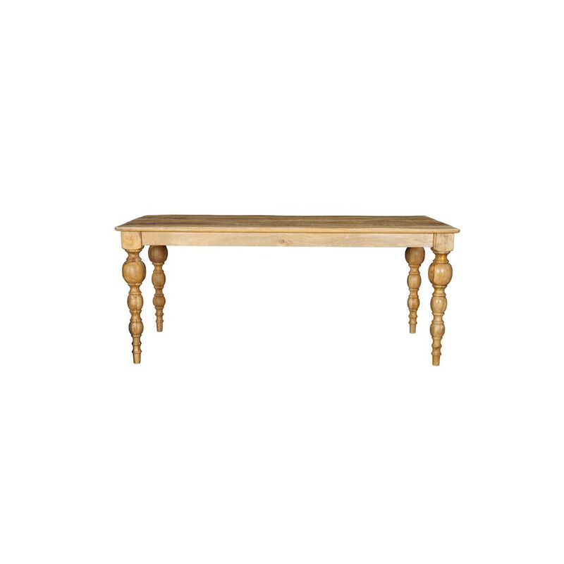 Taran Designs Renith 72 Carved Solid Wood Dining Table