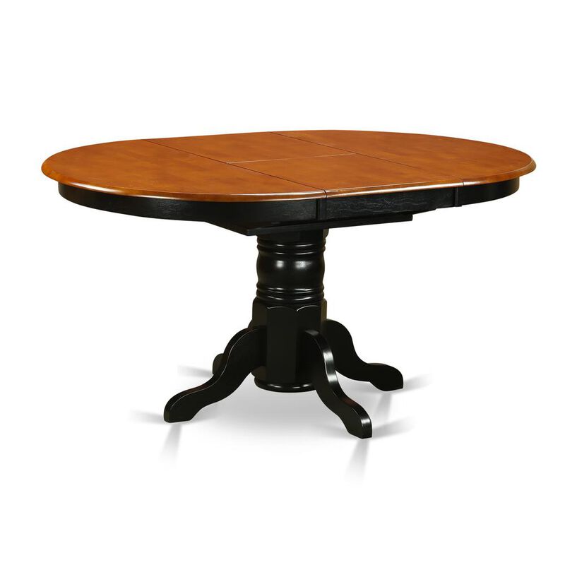 East West Furniture Dining Room Set Black & Cherry, KENO7-BCH-W