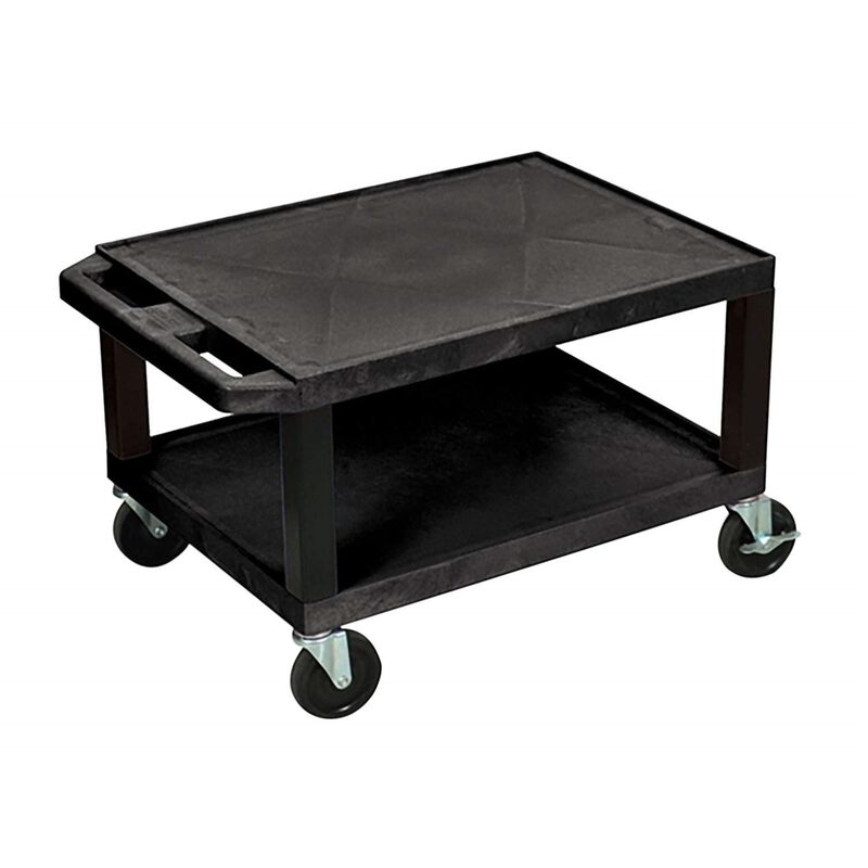 H.Wilson Tuffy Black 2 Shelf AV Cart