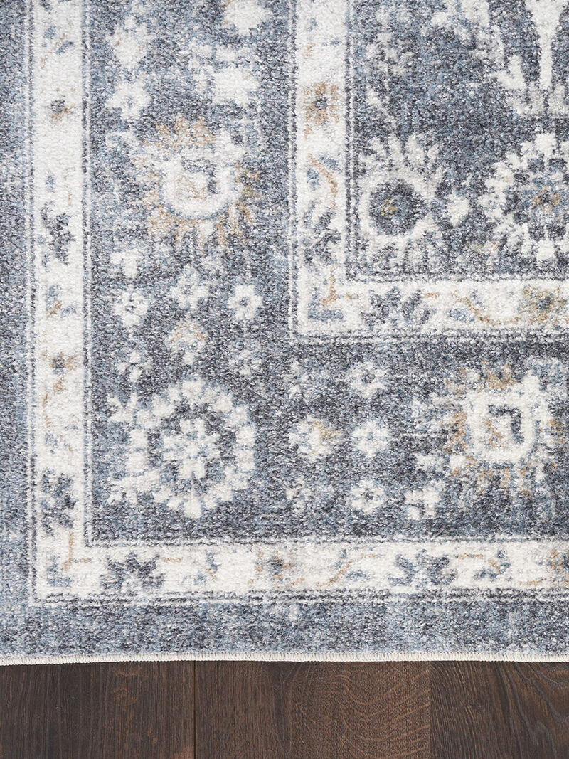 Astra Machine Washable ASW16 Dark Blue 4' x 6' Rug
