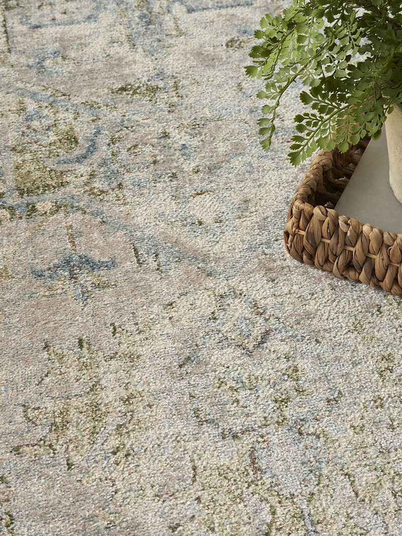 Astra Machine Washable ASW12 Blue/Green 9' x 12' Rug