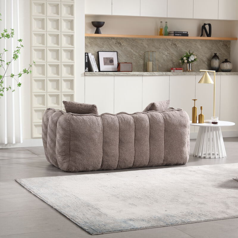 Merax Chenille Lazy Bean Bag Loveseat for Living Room