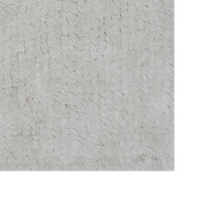 Knightsbridge Tuft Twisted 220 GSF Non Skid Back Bath Rug 17 x 24 - Ivory