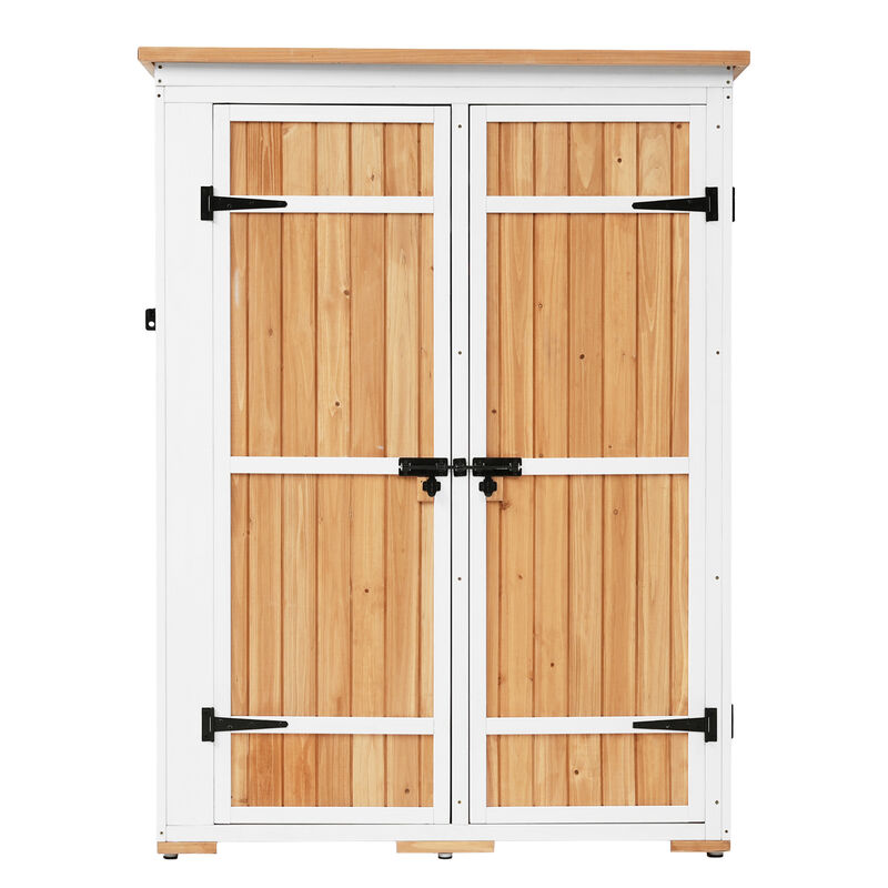 Merax Garden Tool Cabinet with Waterproof Asphalt Roof