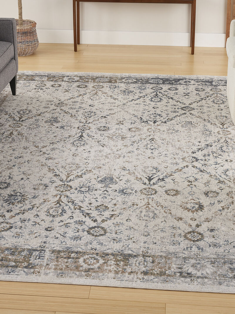 Astra Machine Washable ASW16 Ivory/Blue 4' x 6' Rug