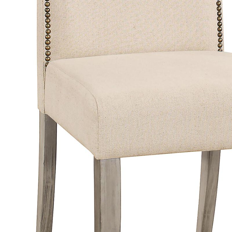 Carolina Living Romero Parson Chair - Weathered Gray - Linen Upholstery