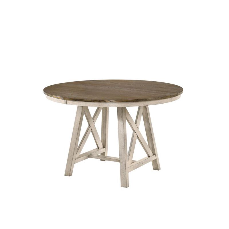 New Classic Furniture Somerset Round Table-Vintage White