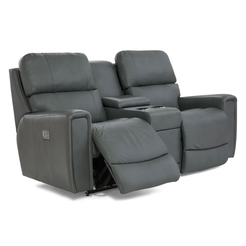 Apollo Blue Grey Power Motion Loveseat