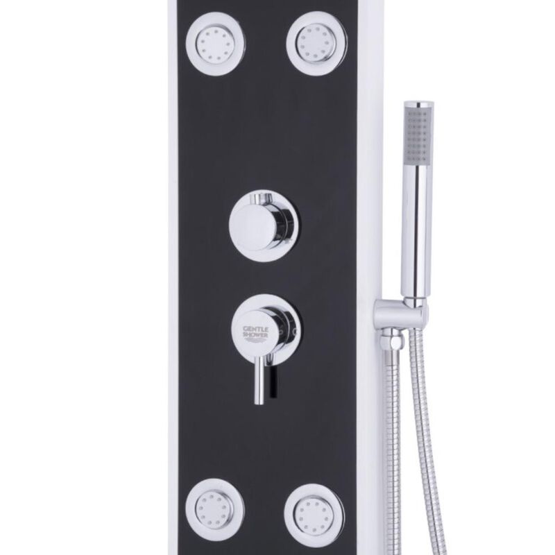 Bathroom ABS Shower Panel with Massage Jets and Hand Shower for Relaxing Shower Experience