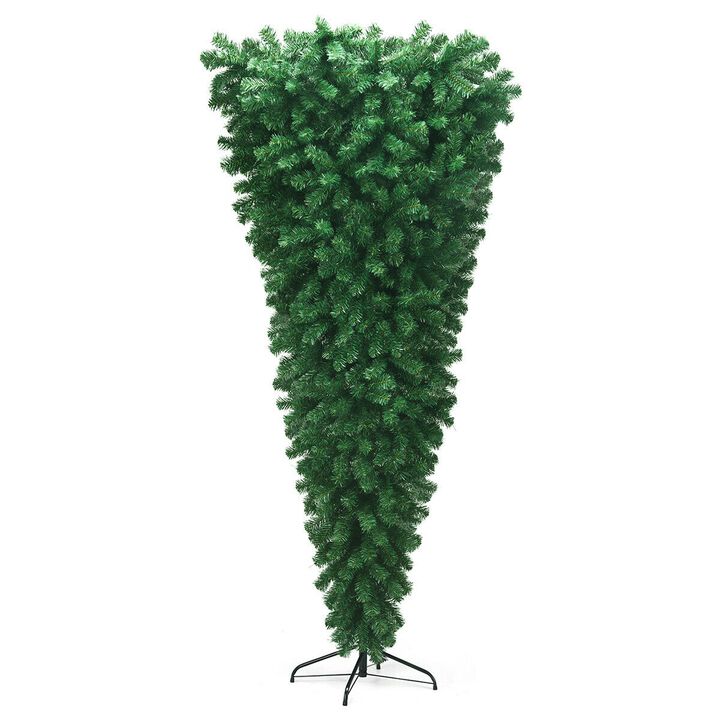 Unlit Upside Down Artificial Christmas Tree for Unique and Modern Holiday Decor