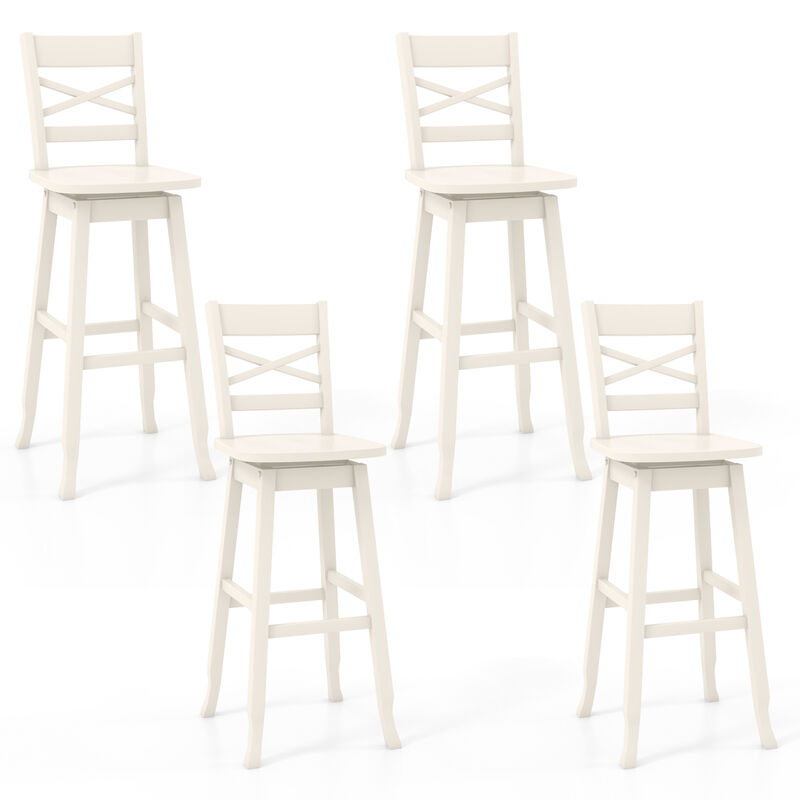 Swivel 30-Inch Bar Height Stool Set of 2 with Footrest