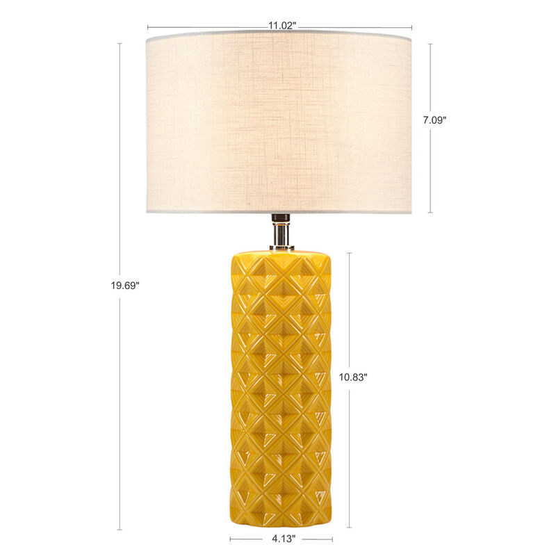 Macey Geodesic Ceramic Table Lamp