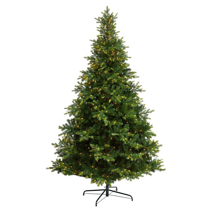 Nearly Natural 9-ft North Carolina Spruce Artificial Christmas Tree with 750 Clear Lights and 1912 Bendable Branches Nearly Natural 9-ft North Carolina Spruce Artificial Christmas Tree with 750 Clear Lights and 1912 Bendable Branches