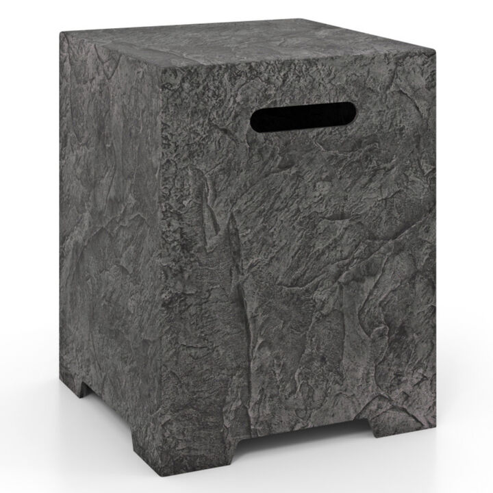 50 000 BTU Fire Pit Table Set with Hideaway Tank Holder and Lava Rocks