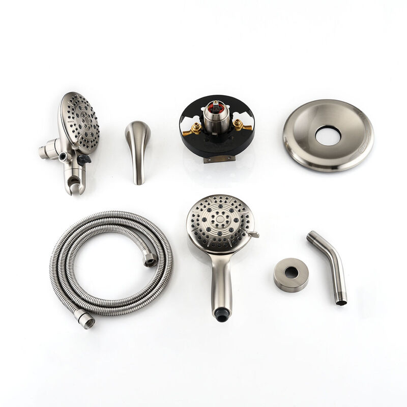 7 Function Rain Shower Head with Handheld - Valve Included