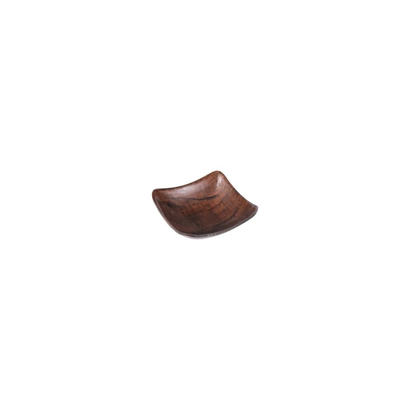 Turgla Composite 4.75" x 4.75" x h:1.5" 7 oz. Square Brown Composite Bowl (Set of 4)