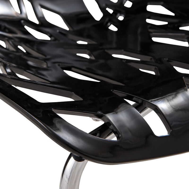 LeisureMod Modern Asbury Dining Chair w/ Chromed Legs