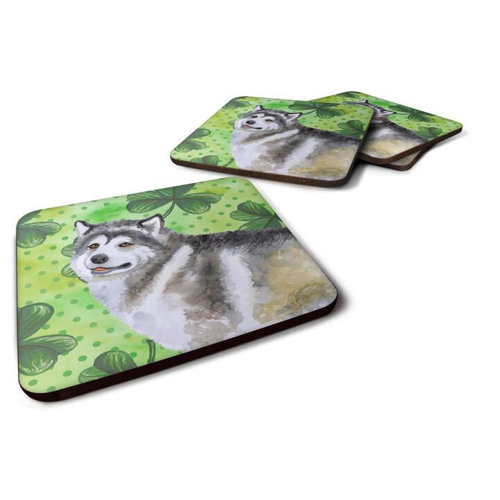 Caroline's Treasures Alaskan Malamute St Patrick's Decorative coasters, Multicolor