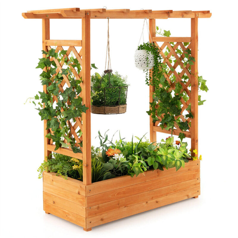 Raised Garden Bed, Elevated Planter Box for Outdoor Gardening & Planting
