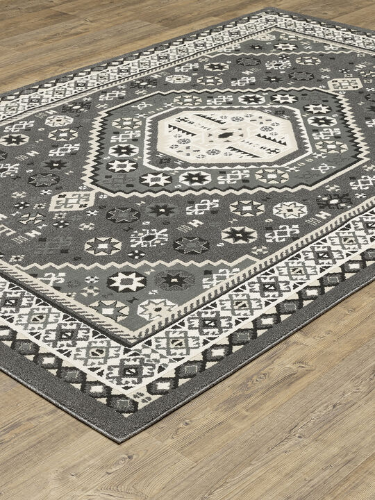 Raylan 3'3" x 5' Grey Rug