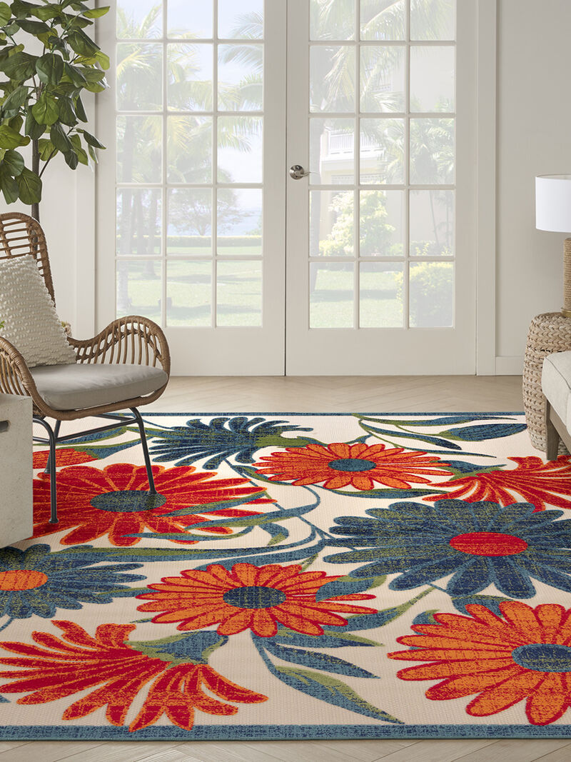 Aloha ALH33 Ivory/Multicolor 9' x 12' Rug