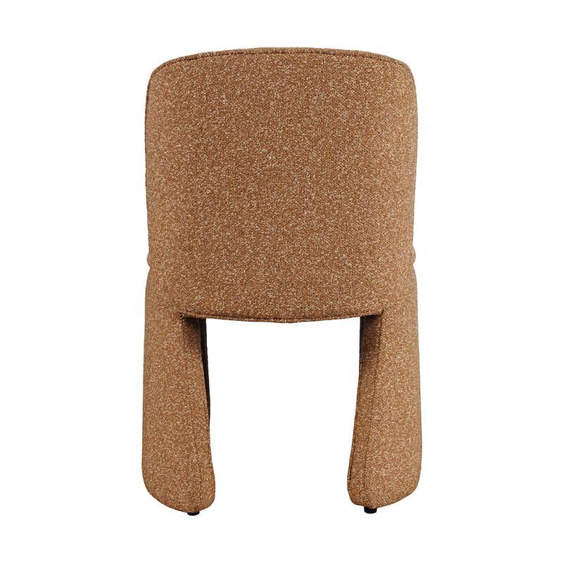 Jofran Breck Mid-Century Modern Curved Upholstered Dining Chair - Set of 2