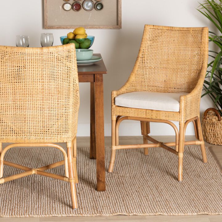 Bali & Pari Bella Modern Natural Rattan Dining Chair
