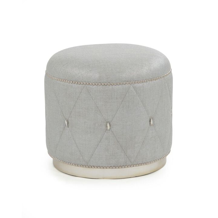 Diamond Grey Ottoman