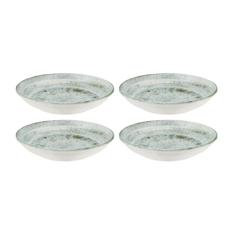 Odette dia.8" h:1.5" 17 oz. Round Decorated Porcelain Bowl (Set of 4)