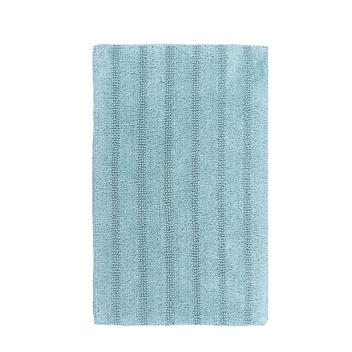 Knightsbridge Linear 220 GSF Reversible Bath Rug 21 x 34 - Aqua