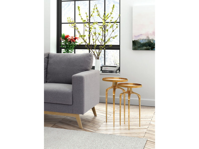 Como Accent Table Set (2-Piece) Antique Gold