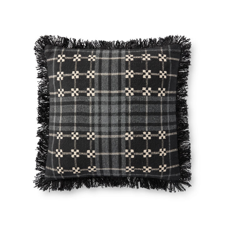 P0927 Black/Grey 18"x18" Poly Pillow