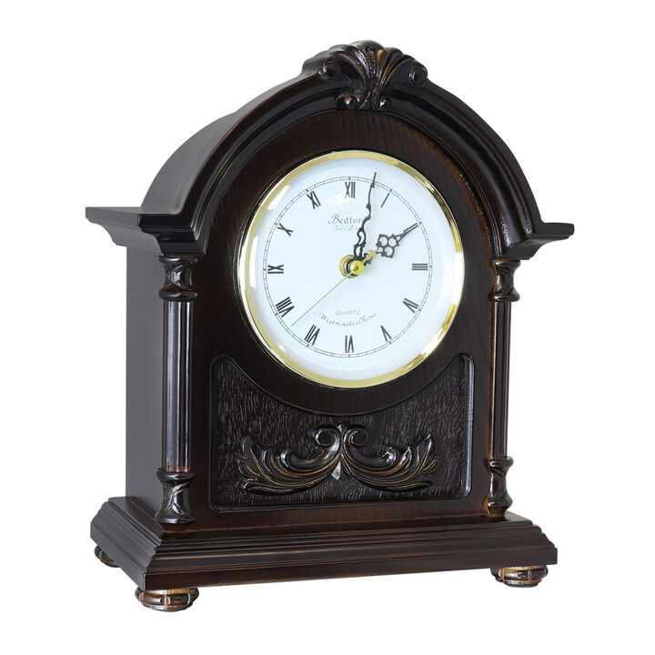 Bedford Clock Collection Wood Mantel Clock with Chimes Bedford Clock Collection Wood Mantel Clock with Chimes