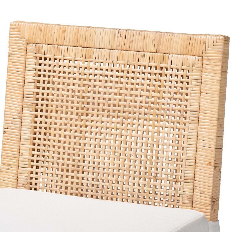 bali & pari Sofia Bohemian Natural Rattan Bar Stool