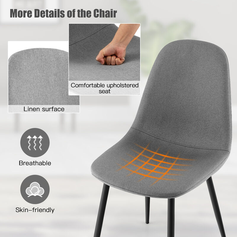 Set of 4 Stylish Dining Chairs for Modern Home and Kitchen
