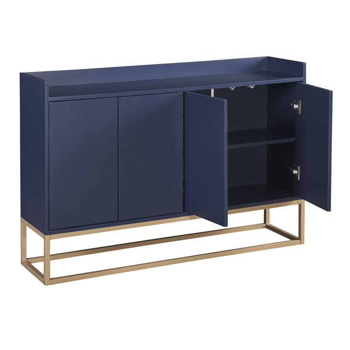 Wood 47.2 in. Sideboard with 4 Doors