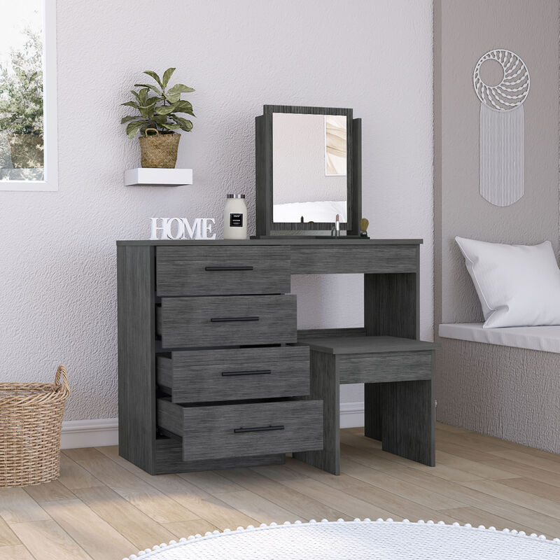 Makeup Dressing Table Roxx, Bedroom, Smoky Oak