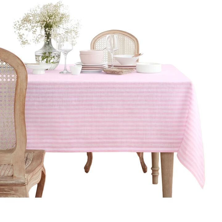 Solino Home 100% Pure Linen Tablecloth | Amalfi Stripe