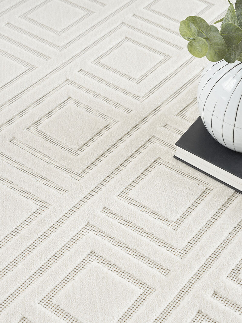 Care Free CAF03 Ivory 9'2" x 12' Rug